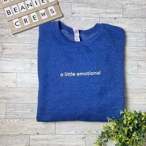 A Little Emotional Blue Sweater